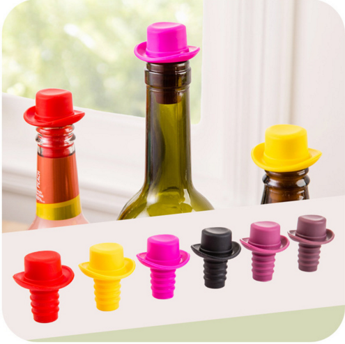 Silicone small hat fresh beer bottle stopper wine