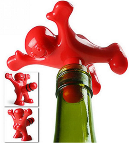 Funny Happy Man Guy Wine Stopper Novelty Bar Tools Wine Cork